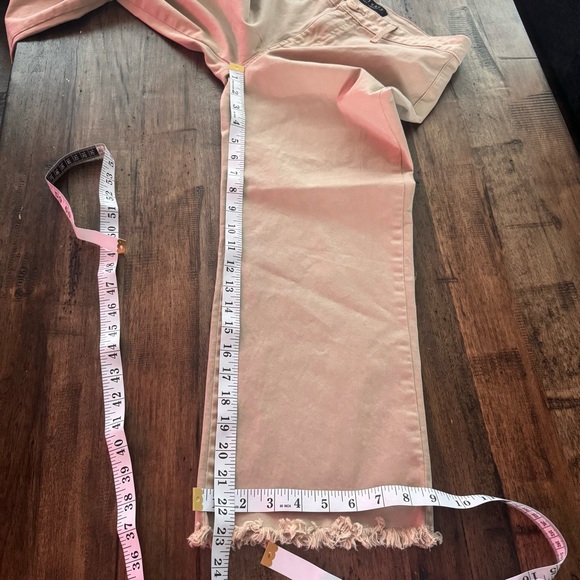 EUC Sanctuary Standard Surplus Wide Leg Crop Chino Frayed Hem Size 26 Khaki tan - Picture 10 of 10